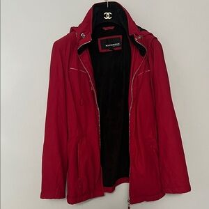 Weatherproof Bright Red Hooded Jacket